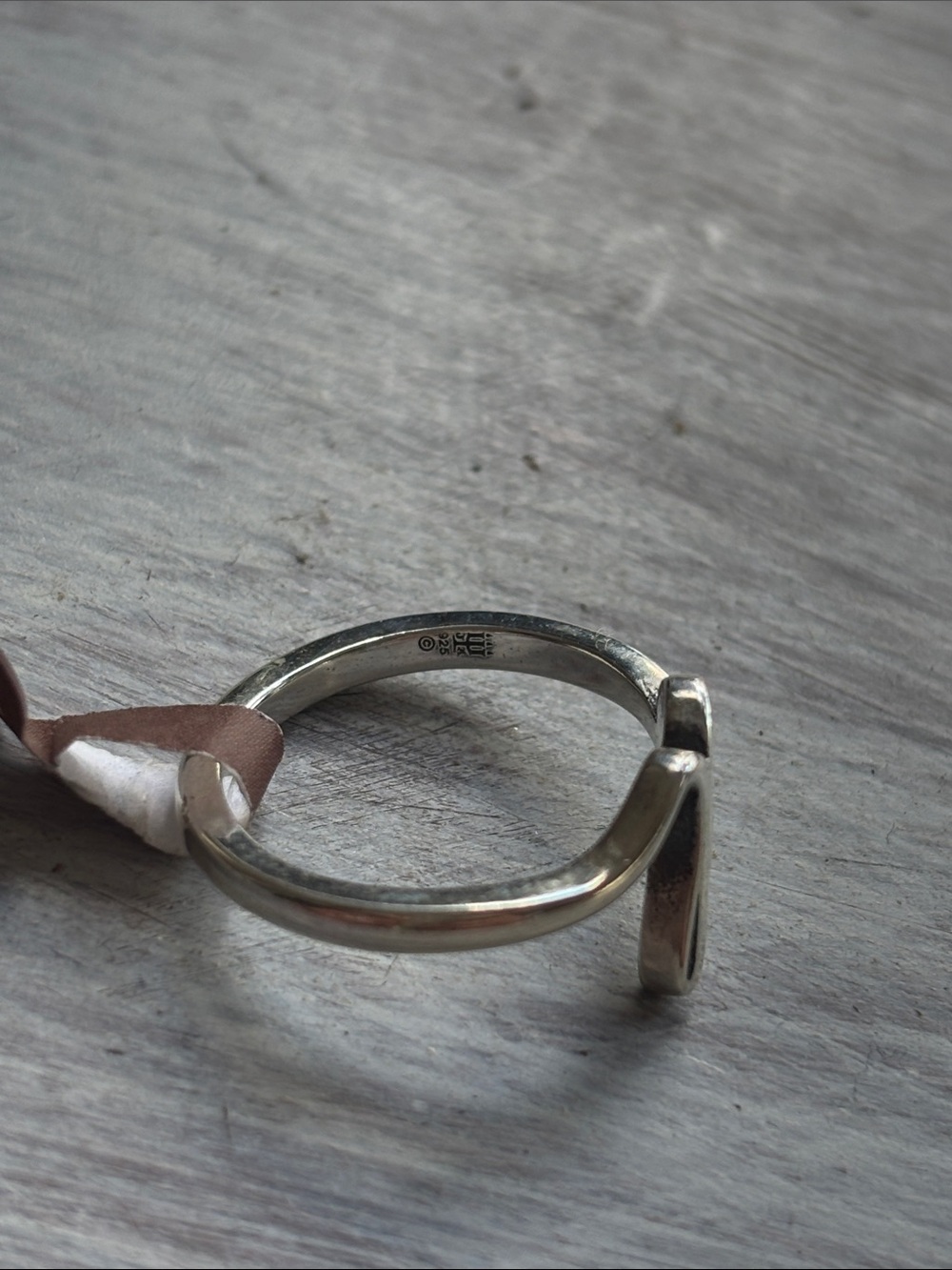 James Avery out of production stamp d script initial ring new never worn